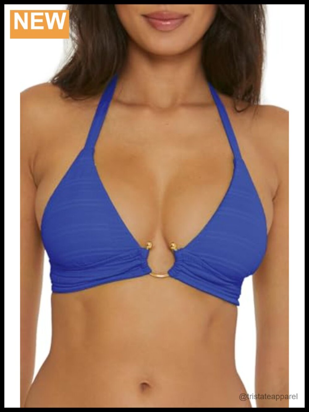 Women's Coast Halter Bikini Top Adjustable Tie Back Nylon Spandex Swimwear
